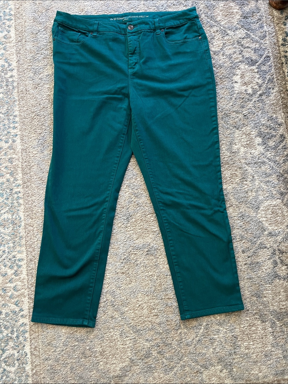 Chico’s Women’s Teal Ankle Leg Jeans
